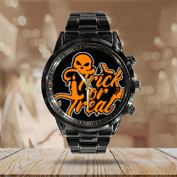 Discover Trick Or Treat Calendar Steel Band Watch