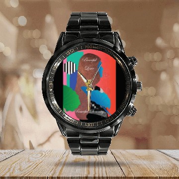 Discover Peaceful Love, Peaceful Serenity Calendar Steel Band Watch