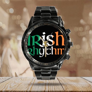 Discover Irish Rhythm - Irish Flag - Irish Dance Calendar Steel Band Watch