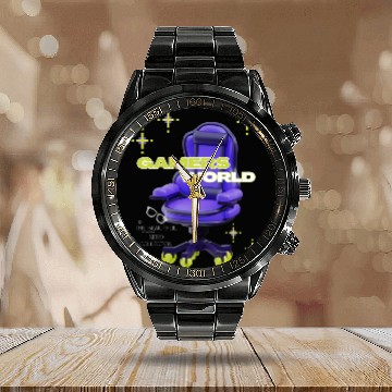Discover Game Sports Fun! Designed by Tavia Linen Calendar Steel Band Watch