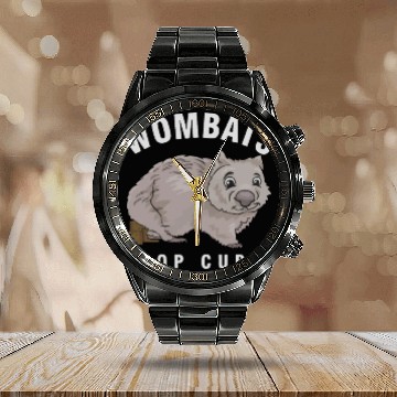 Discover Cute Wombat Lover Wombats Poop Cubes Wombat Owner Calendar Steel Band Watch