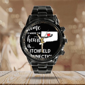 Discover Litchfield County Connecticut Is Where My Heart Is Calendar Steel Band Watch
