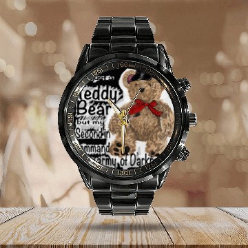Discover Teddy Bear Calendar Steel Band Watch