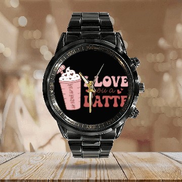 Discover I Love You A Latte Calendar Steel Band Watch