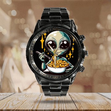 Discover Galaxy Mac and Cheese | Sci-fi Comfort Food Gifts Calendar Steel Band Watch