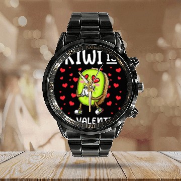 Discover Kiwi Is My Valentine Fruit Valentines Day Calendar Steel Band Watch