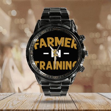 Discover Farm Gift Farming Lover Future Farmer Calendar Steel Band Watch
