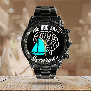 Discover Sailor Sailing Doctor Incurable Calendar Steel Band Watch