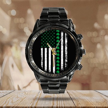 Discover Irish American Flag Ireland Flag St. Patrick's Day Calendar Steel Band Watch
