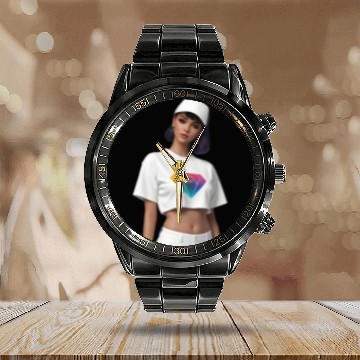 Discover Girlfriend/wife material Calendar Steel Band Watch
