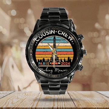 Discover Cousin Crew Paris France Making Memories 2024 Calendar Steel Band Watch