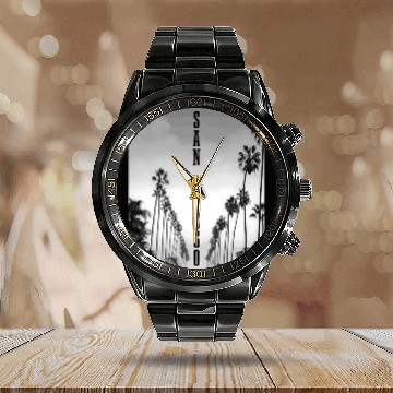 Discover San Diego California Vintage Souvenir Calendar Steel Band Watch