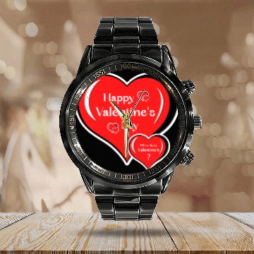 Discover Valentine's Day. Calendar Steel Band Watch