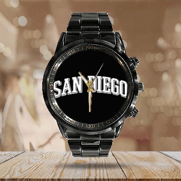 Discover San Diego California Vintage Souvenir Calendar Steel Band Watch