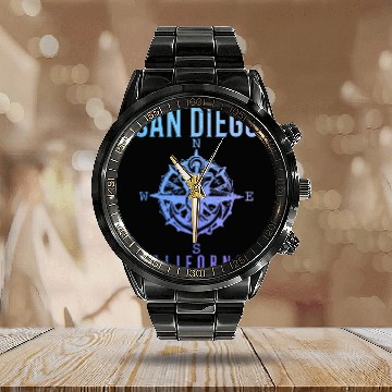 Discover San Diego California Vintage Souvenir Calendar Steel Band Watch