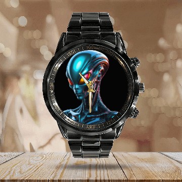 Discover Alien Loki Calendar Steel Band Watch