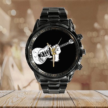 Discover Hand Holding Electric Guitar Musician Musical Calendar Steel Band Watch