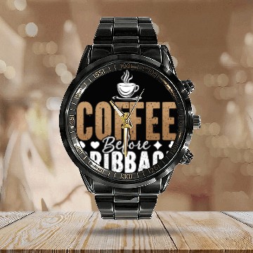 Discover Cribbage Player Coffee Board Game Coffee Lover Calendar Steel Band Watch