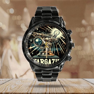 Discover Astrophotography Astronomy Space Camera Star Watch Calendar Steel Band Watch