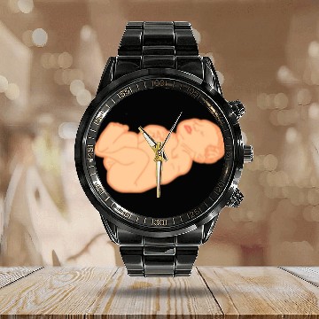 Discover Newborn baby white skin color Calendar Steel Band Watch