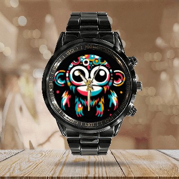 Discover Chromatic Chimp: A Spectrum of Wonder Calendar Steel Band Watch