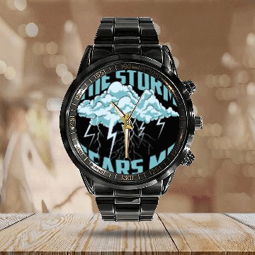 Discover Storm Fears Me Content Creator Gift Calendar Steel Band Watch