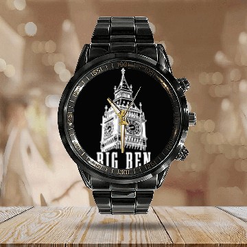 Discover Big Ben London England UK Souvenir Gift Calendar Steel Band Watch