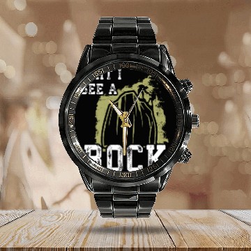 Discover Wait I see a Rock - Hiking Calendar Steel Band Watch