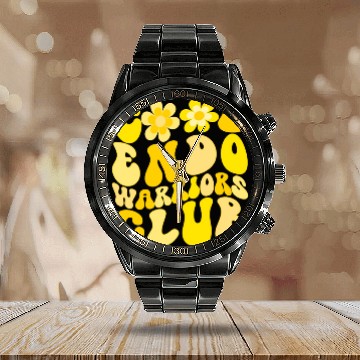 Discover Cool Endometriosis Warriors Club Calendar Steel Band Watch