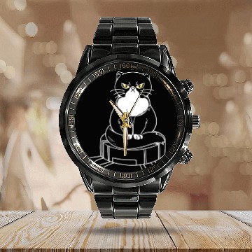 Discover Robot Vacuum Cleaner Cat Robot Calendar Steel Band Watch