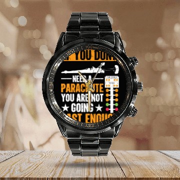Discover Drag Racing Funny Drag Racer Calendar Steel Band Watch