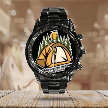 Discover Embrace the season spring activities Calendar Steel Band Watch