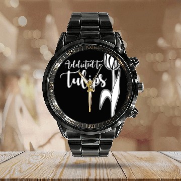Discover Tulips Tulip Flower Flowers Garden Calendar Steel Band Watch