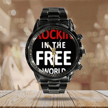 Discover Neil Young Rockin In The Free World Calendar Steel Band Watch