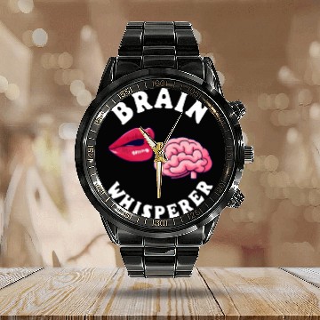 Discover Psychologist Brain Whisperer Calendar Steel Band Watch