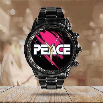 Discover "Serenity Reigns: Peaceful Harmony" Calendar Steel Band Watch
