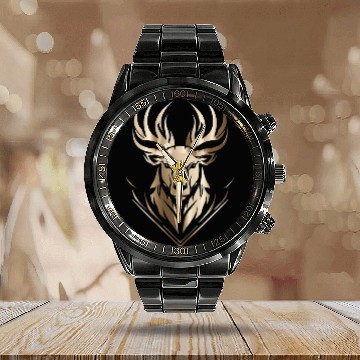 Discover Business Logo Calendar Steel Band Watch