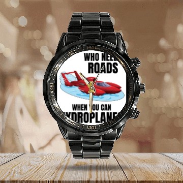 Discover Hydroplane Racing Adventure: Leave Roads Behind! Calendar Steel Band Watch