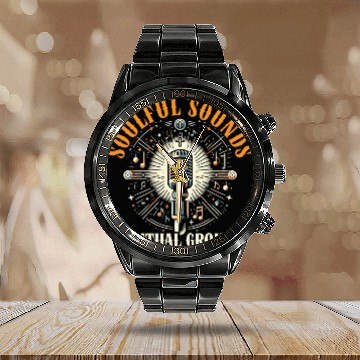 Discover Gospel Music Religious Bible Scripture Christian Calendar Steel Band Watch