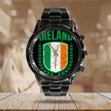 Discover Ireland Calendar Steel Band Watch