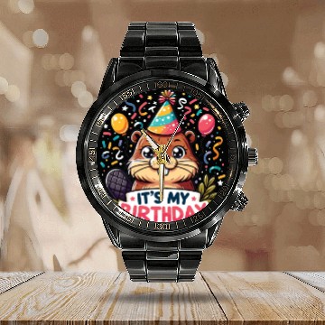 Discover Its My Birthday Sweet Birthday Beaver Calendar Steel Band Watch