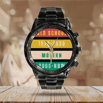 Discover Old school since 80s Calendar Steel Band Watch