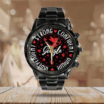 Discover Single Awareness Calendar Steel Band Watch, Single Independent Strong