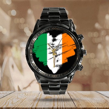 Discover Ireland Calendar Steel Band Watch