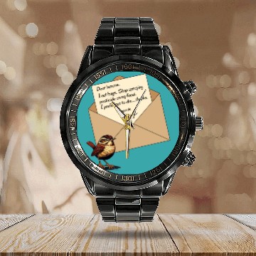 Discover Cute Little Angry Bird Design Calendar Steel Band Watch