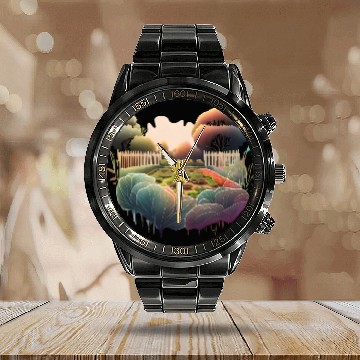 Discover Vegetable Garden Calendar Steel Band Watch