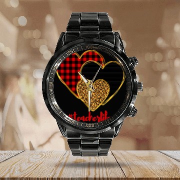 Discover teacher life Calendar Steel Band Watch