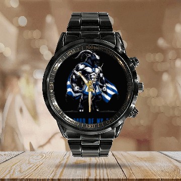 Discover I'm proud of my roots Greek Calendar Steel Band Watch