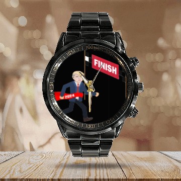 Discover Trump support artwork Calendar Steel Band Watch