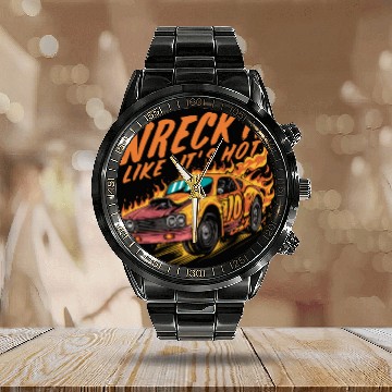 Discover Demo Derby Demolition Derby Demolition Derby Lover Calendar Steel Band Watch